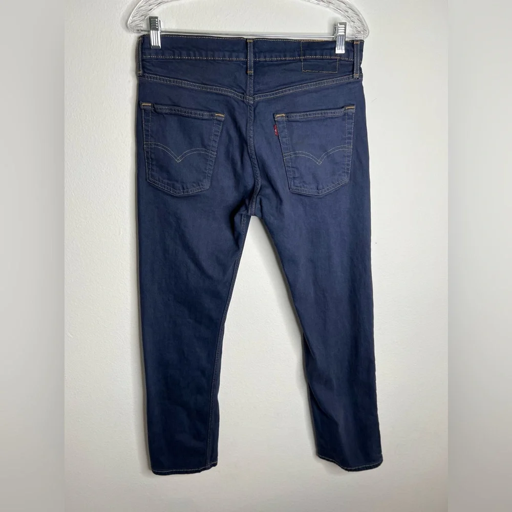 Levi Mens Jeans Straight Legs Navy Blue W32 L30 - Picture 7 of 12